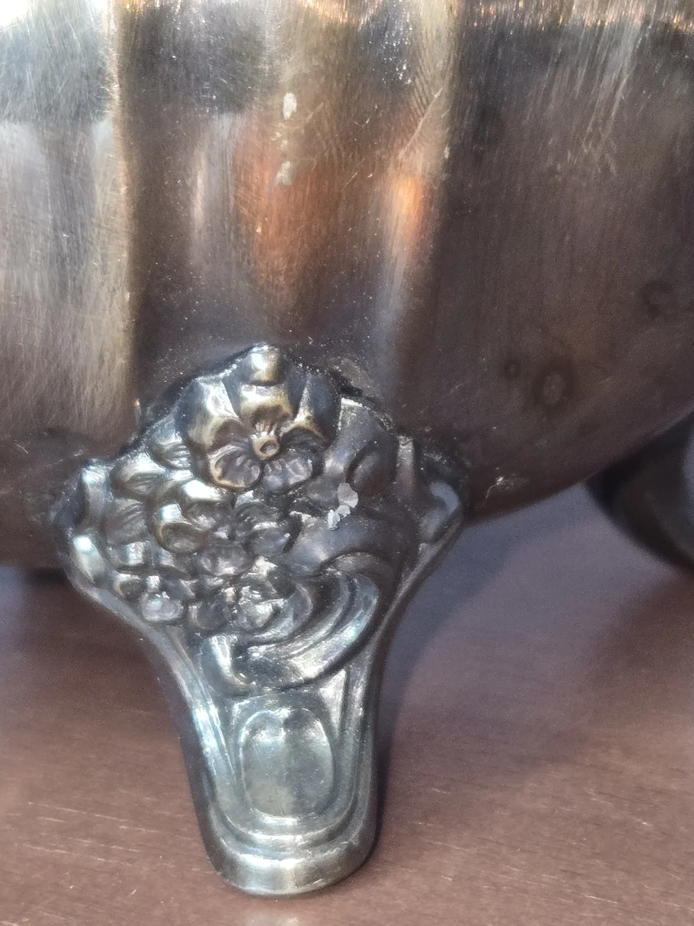 Mid Century Silver Sugar Bowl, EPCA - Lancaster Rose By Poole 400 Footed Floral